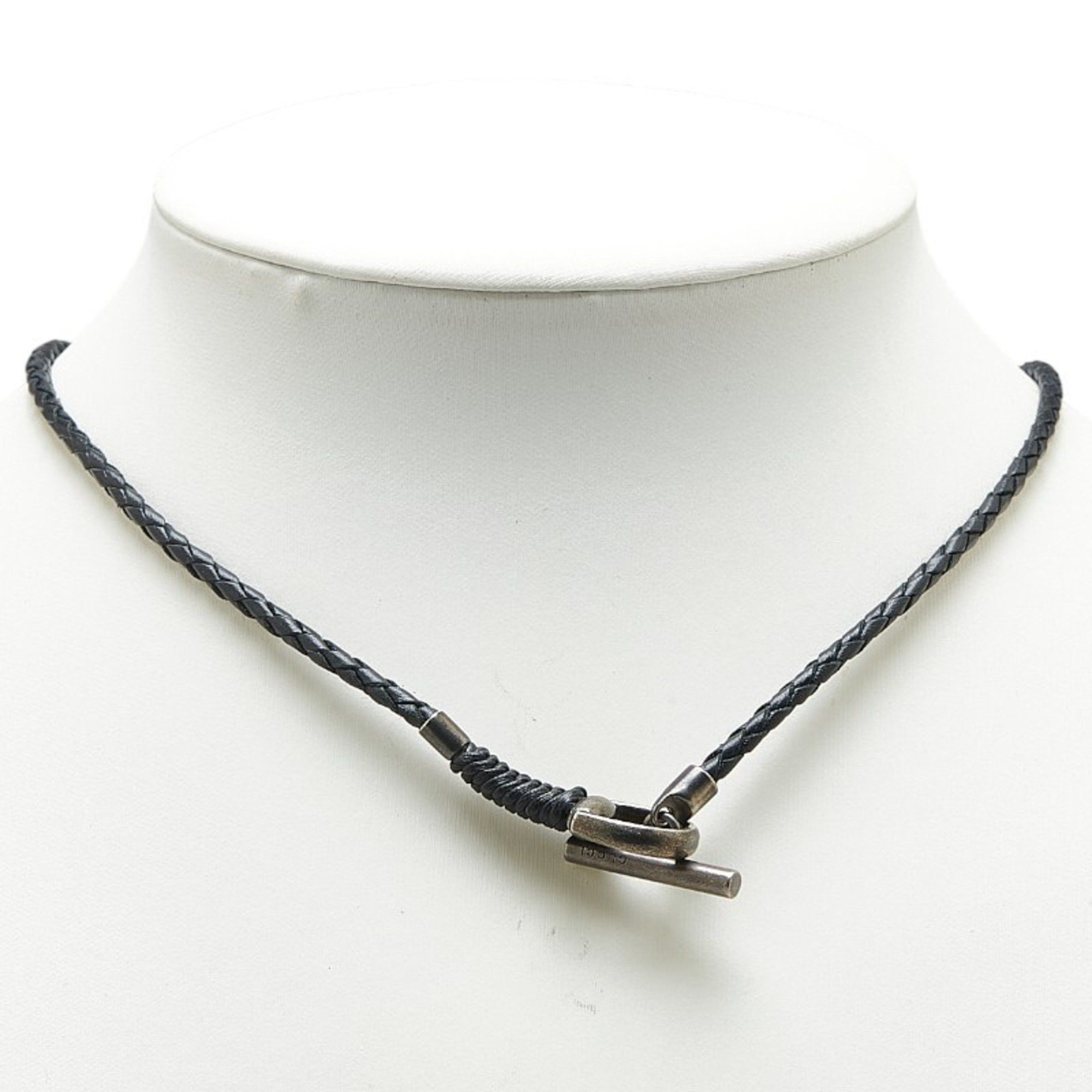 Gucci Gucci Horsebit Choker #18 Black Leather SV925 Silver Women's GUCCI Size ONE SIZE - 7 Thumbnail