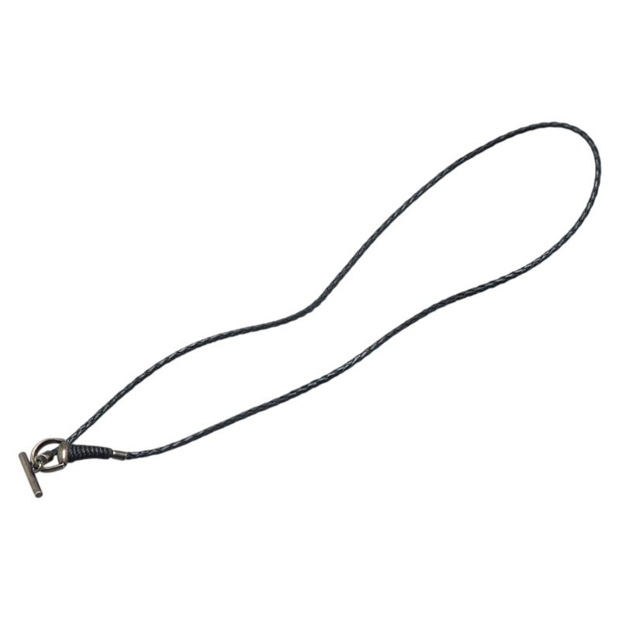 Gucci Gucci Horsebit Choker #18 Black Leather SV925 Silver Women's GUCCI Size ONE SIZE - 3 Thumbnail
