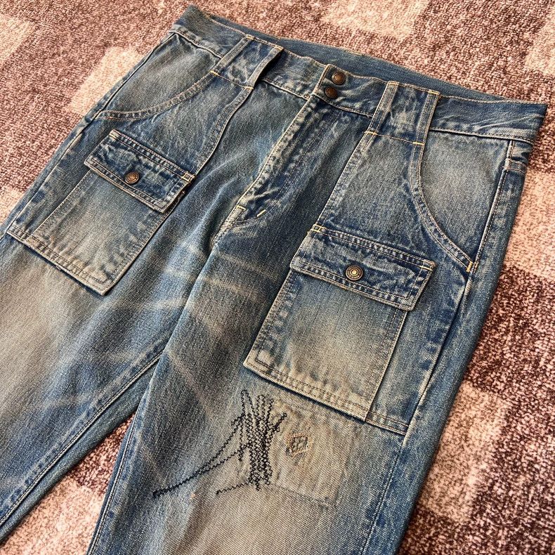 Kapital Kountry Kapital Kountry Distressed Denim Pants - dmc Size US 32 / EU 48 - 2 Thumbnail