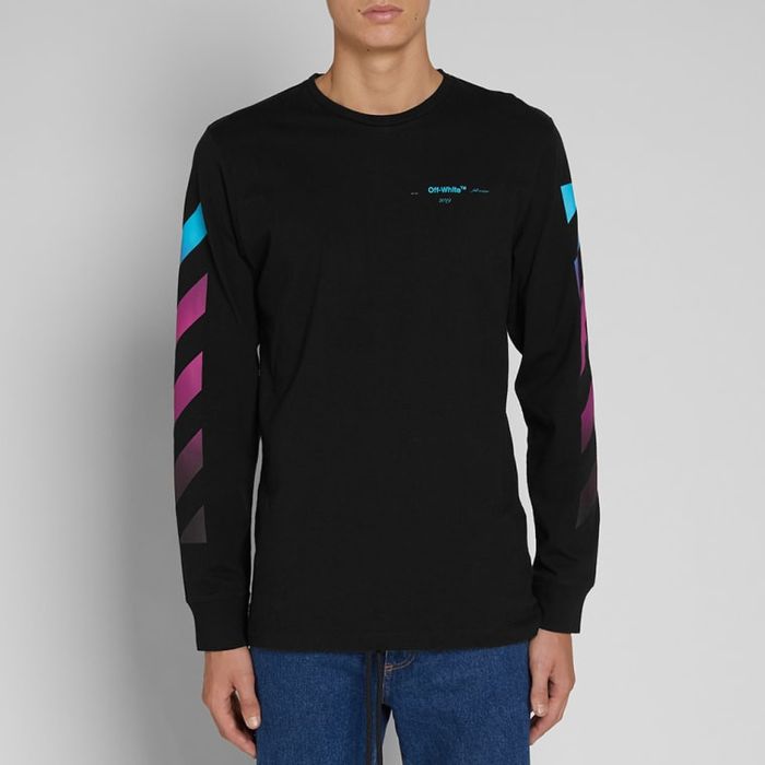 Off white gradient long hot sale sleeve