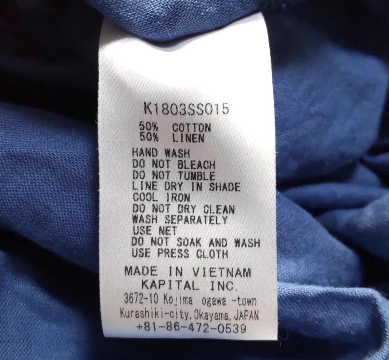 Kapital Embroidered Blue Drawstring Pullover Top - dmc Size US L / EU 52-54 / 3 - 5 Thumbnail
