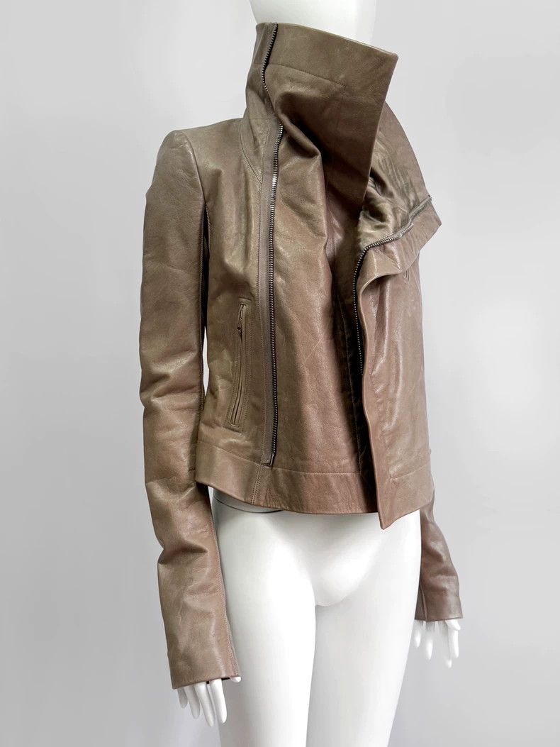 Rick Owens Rick Owens Short Leather Jacket in Earth Tone - dmc Size US S / EU 44-46 / 1 - 4 Thumbnail