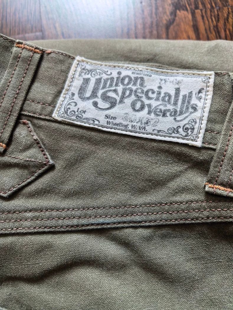 Freewheelers Freewheelers Derrickman Green Canvas Pants - dmc Size US 30 / EU 46 - 3 Thumbnail
