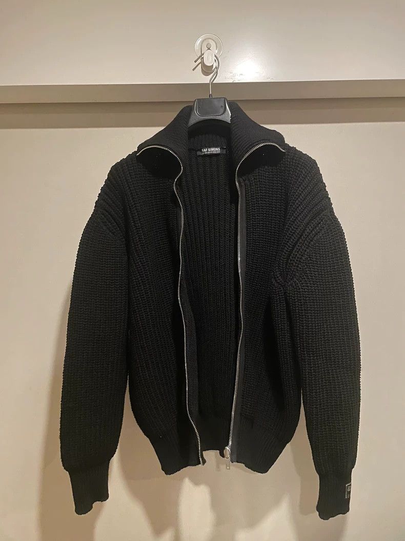 Raf Simons Raf Simons Black Knitted Zipper Coat Size S - dmc Size US S / EU 44-46 / 1 - 3 Thumbnail