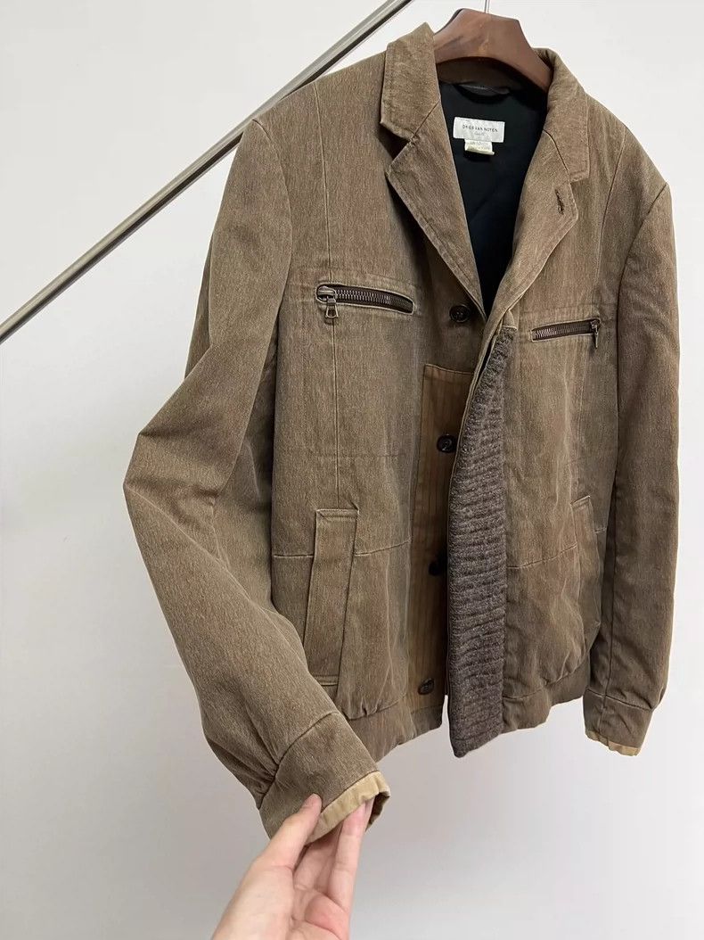 Dries Van Noten Dries Van Noten Washable Jacket with Knit Detail - dmc Size US L / EU 52-54 / 3 - 9 Thumbnail
