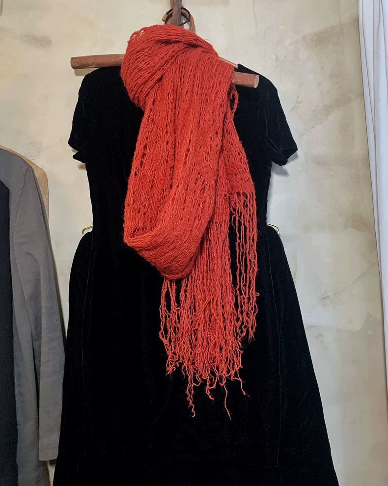 Dries Van Noten Dries Van Noten Vintage Orange Wool Scarf - dmc Size ONE SIZE - 7 Thumbnail