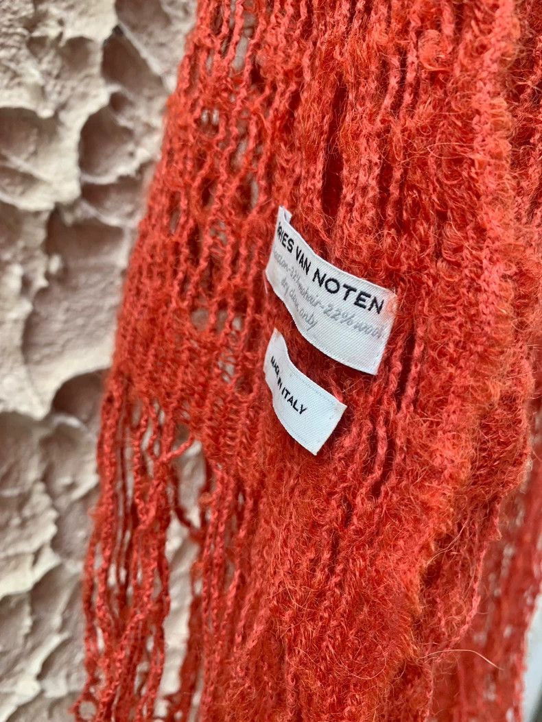 Dries Van Noten Dries Van Noten Vintage Orange Wool Scarf - dmc Size ONE SIZE - 4 Thumbnail