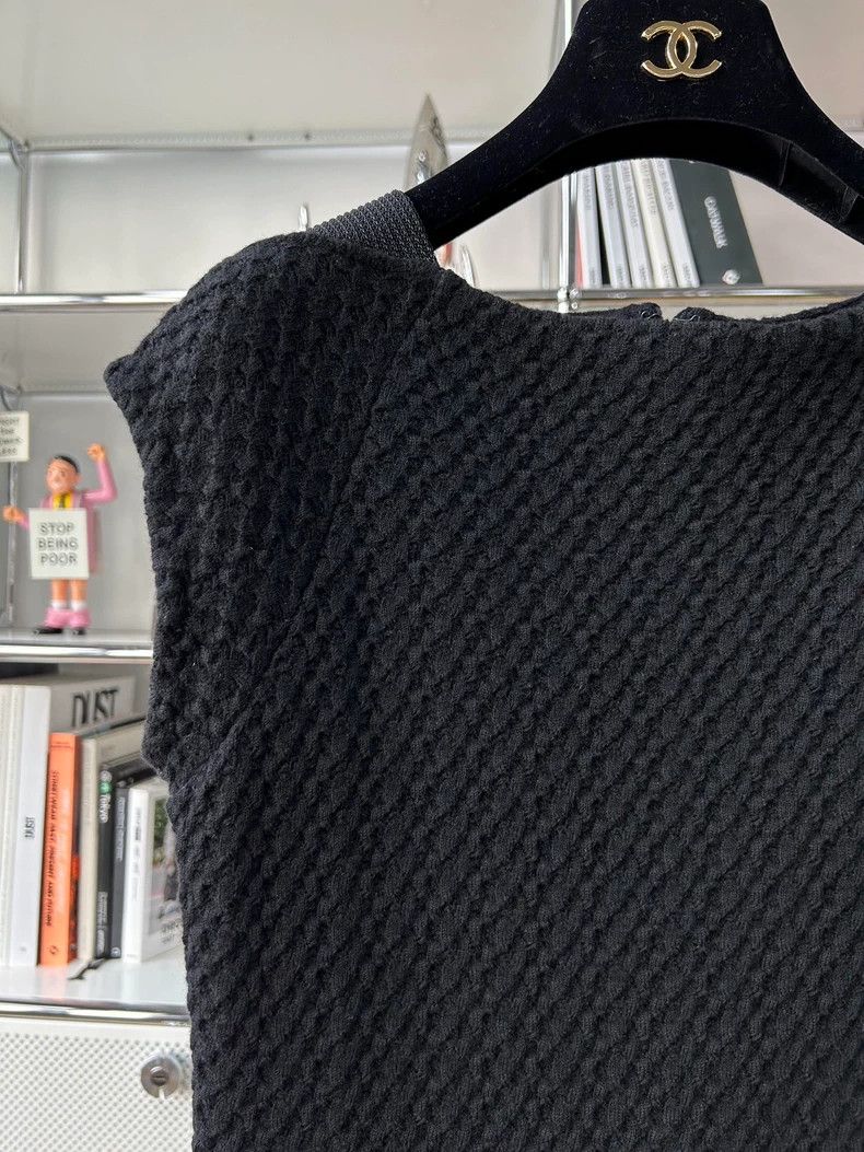 Chanel Chanel 12A Black Knitted Dress Wool Material - dmc Size US 34 / EU 50 - 3 Thumbnail