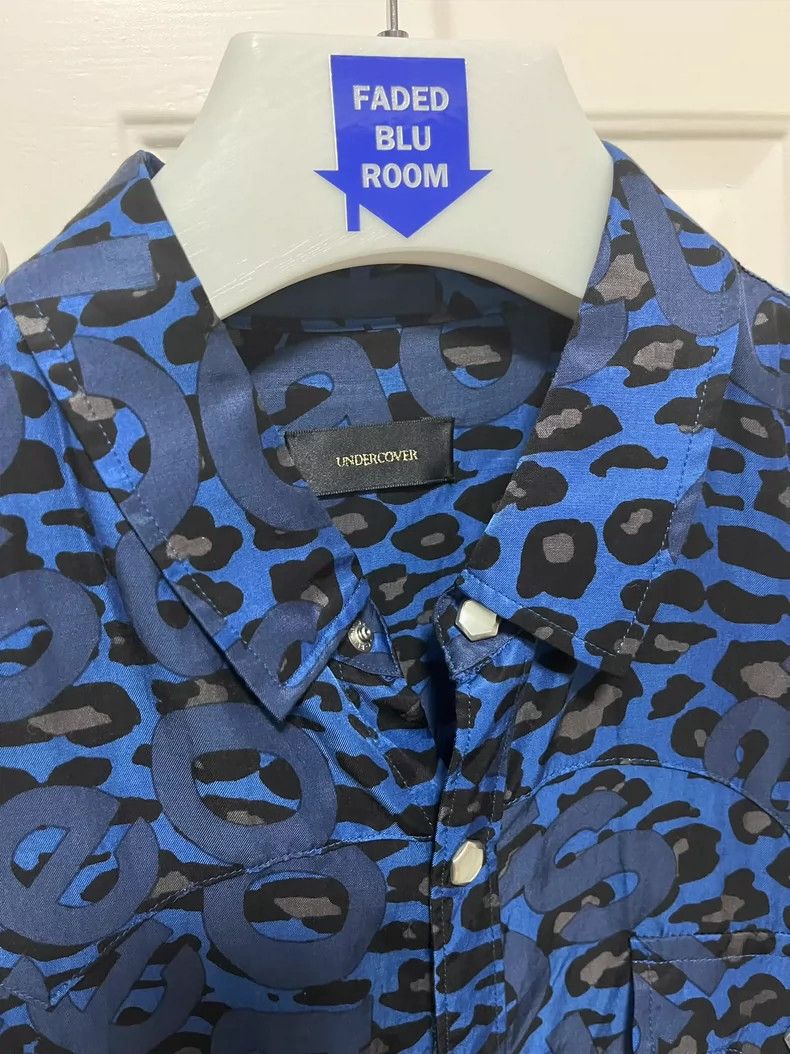 Undercover Blue Leopard Print Short Sleeve Shirt Size US M / EU 48-50 / 2 - 3 Thumbnail