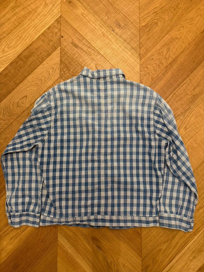 Porter Classic Classic Hawaiian Denim Shirt in Blue Plaid Size US XL / EU 56 / 4 - 5 Thumbnail