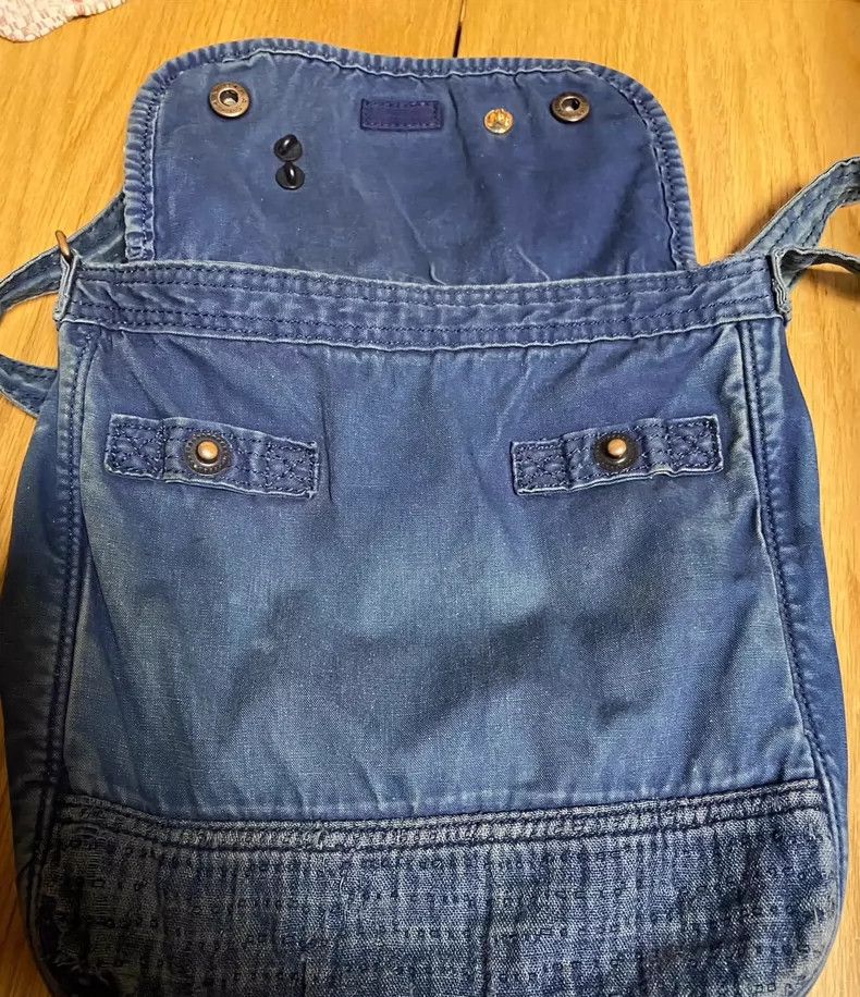 Porter Classic Porter Classic Sashiko Denim Messenger Bag Size ONE SIZE - 2 Thumbnail