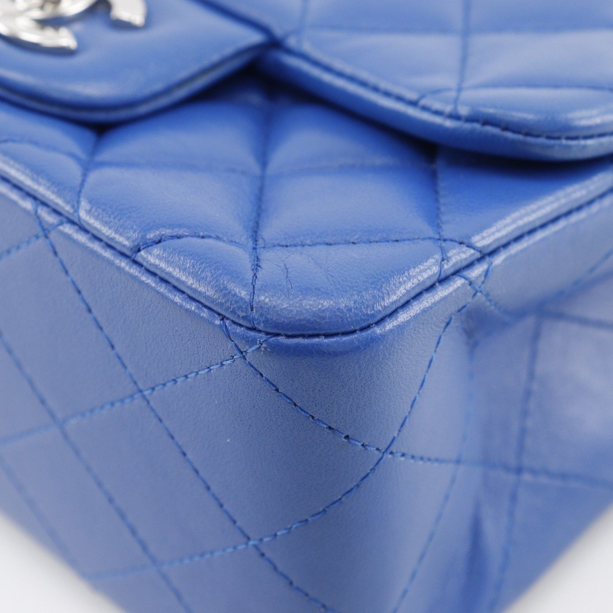 Chanel CHANEL Chain Shoulder Bag Matelasse A35200 Lambskin Blue Turnlock ChainShoulder Women's Size ONE SIZE - 5 Thumbnail