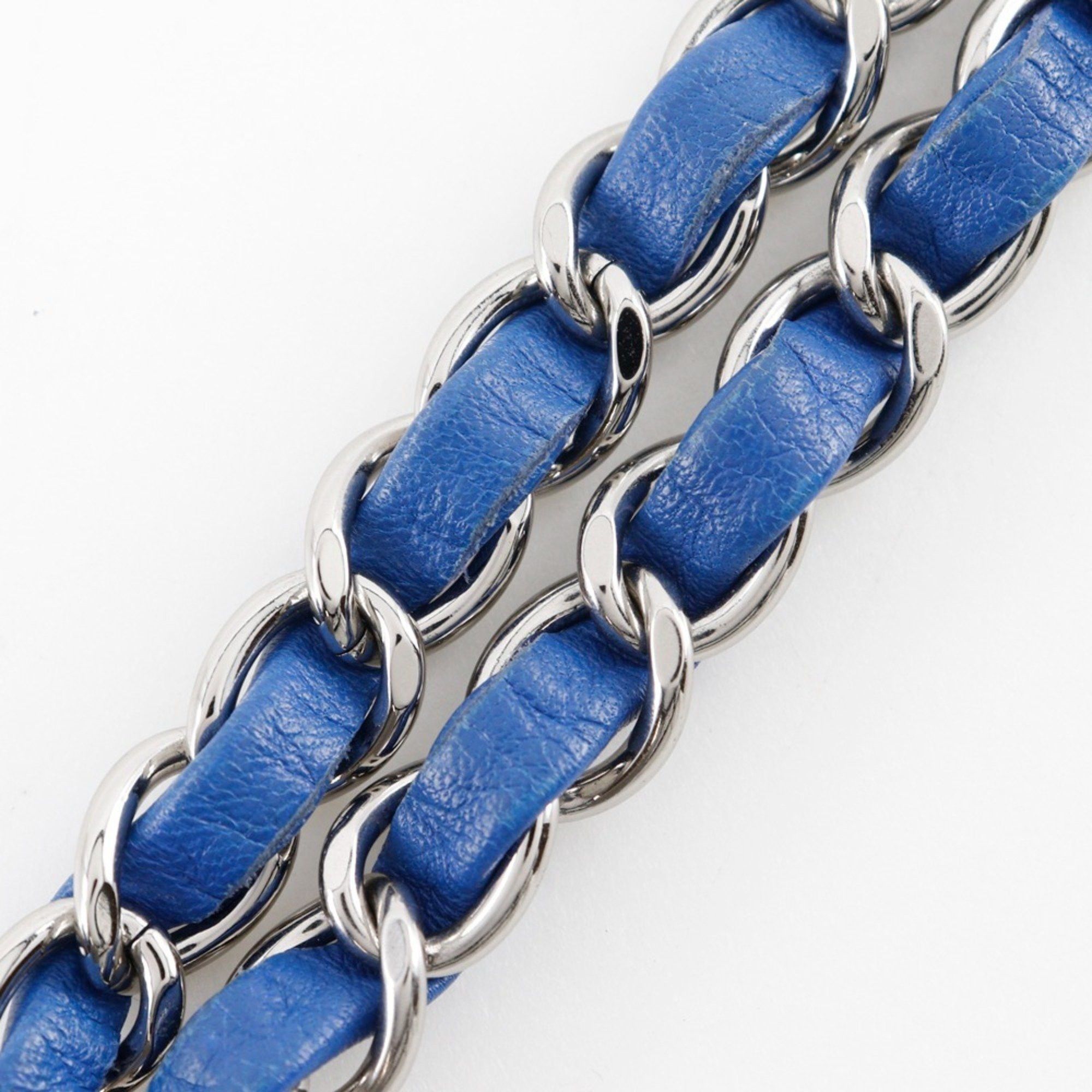 Chanel CHANEL Chain Shoulder Bag Matelasse A35200 Lambskin Blue Turnlock ChainShoulder Women's Size ONE SIZE - 8 Thumbnail