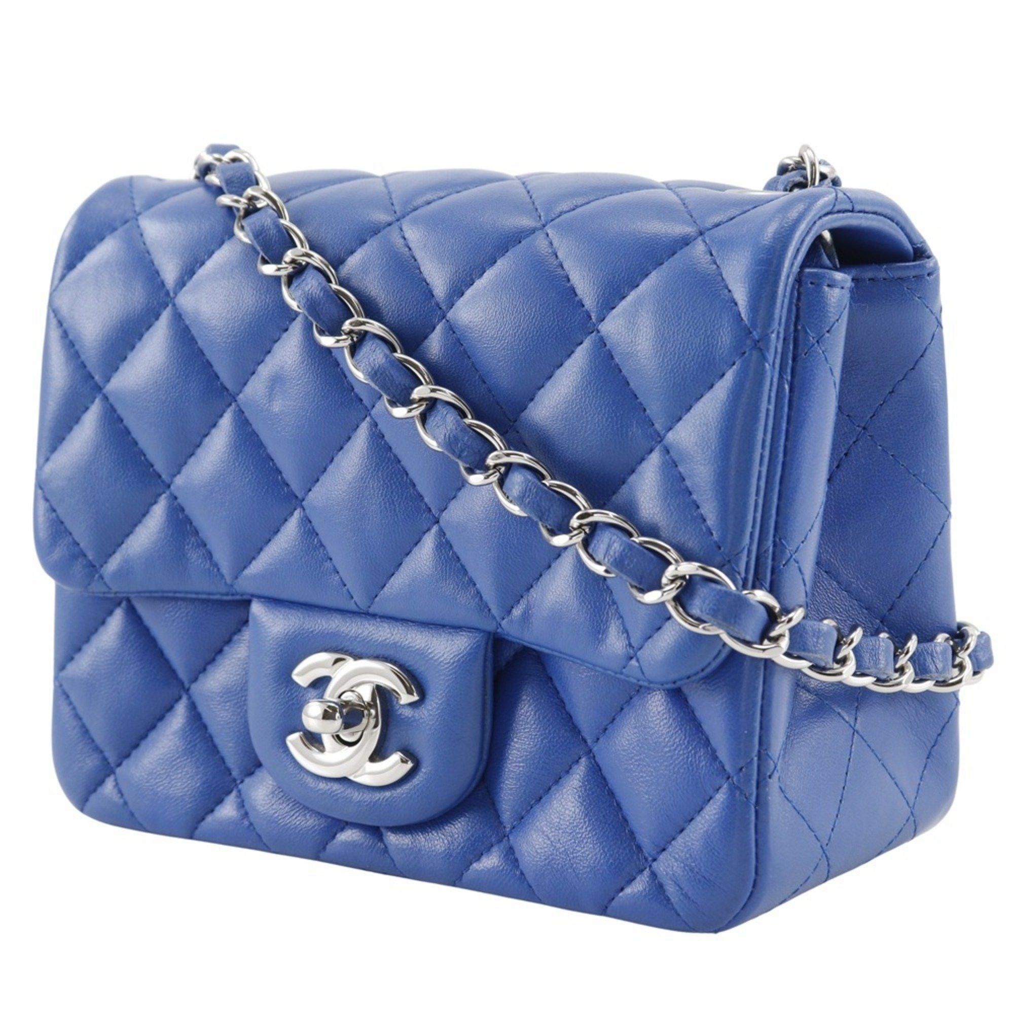 Chanel CHANEL Chain Shoulder Bag Matelasse A35200 Lambskin Blue Turnlock ChainShoulder Women's Size ONE SIZE - 2 Thumbnail