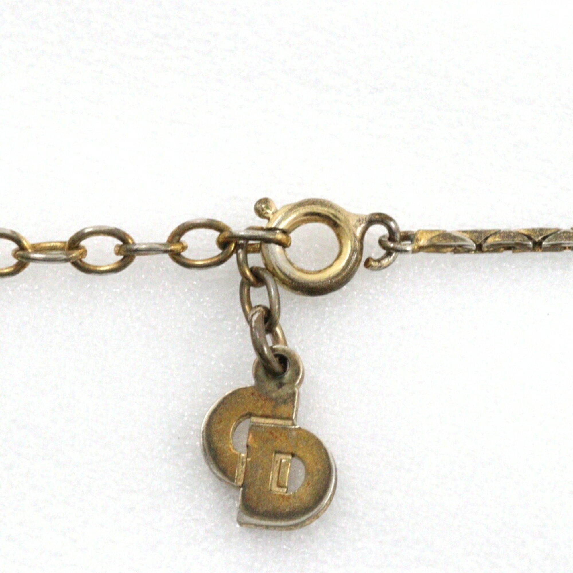 Dior Christian Dior Heart Necklace Gold Plated x Rhinestone Made in Germany Approx. 6.7g Women's Size ONE SIZE - 6 Thumbnail