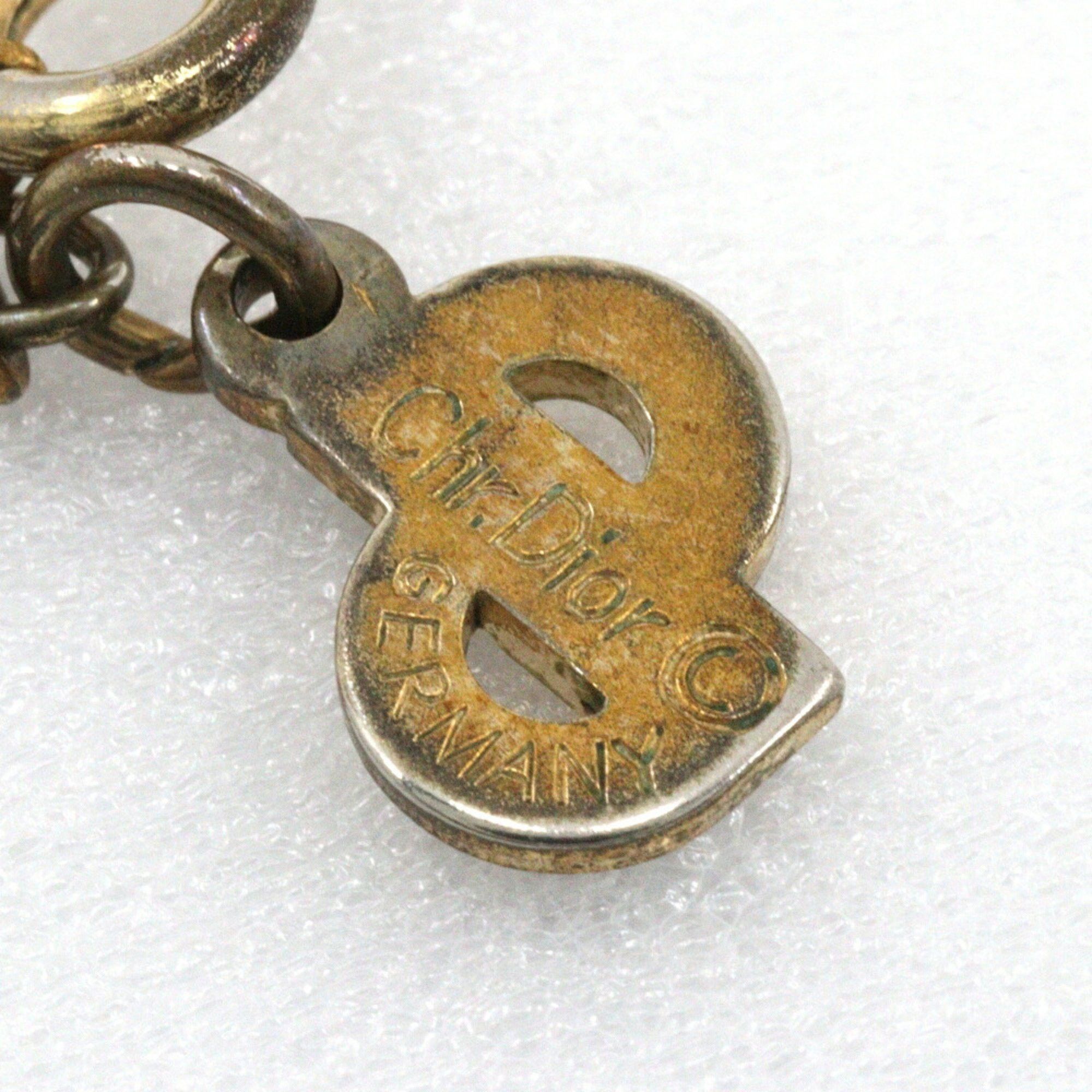 Dior Christian Dior Heart Necklace Gold Plated x Rhinestone Made in Germany Approx. 6.7g Women's Size ONE SIZE - 7 Thumbnail