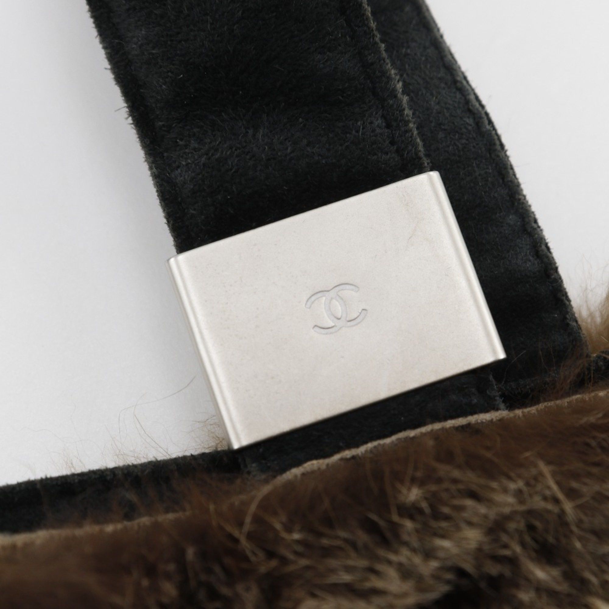 Chanel CHANEL COCO Mark Handbag Tote Bag Rabbit Fur Brown A5 Women's Size ONE SIZE - 8 Thumbnail