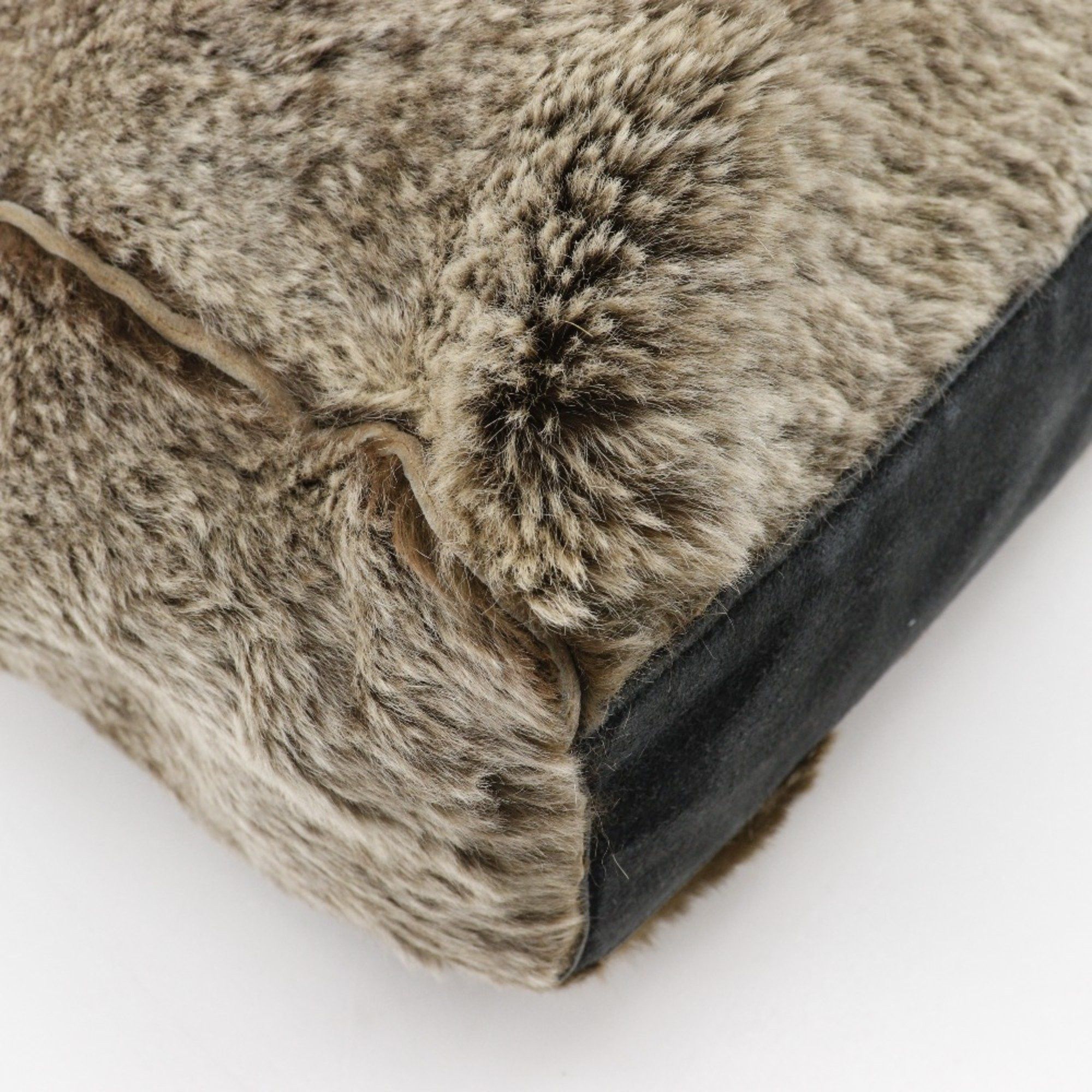 Chanel CHANEL COCO Mark Handbag Tote Bag Rabbit Fur Brown A5 Women's Size ONE SIZE - 4 Thumbnail