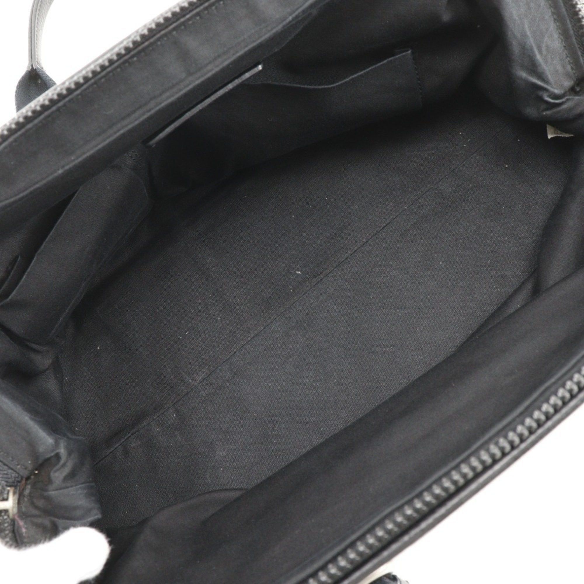Bottega Veneta Bottega Veneta Tote Bag Canvas x Leather Gray/Black A5 Double Women's Size ONE SIZE - 6 Thumbnail
