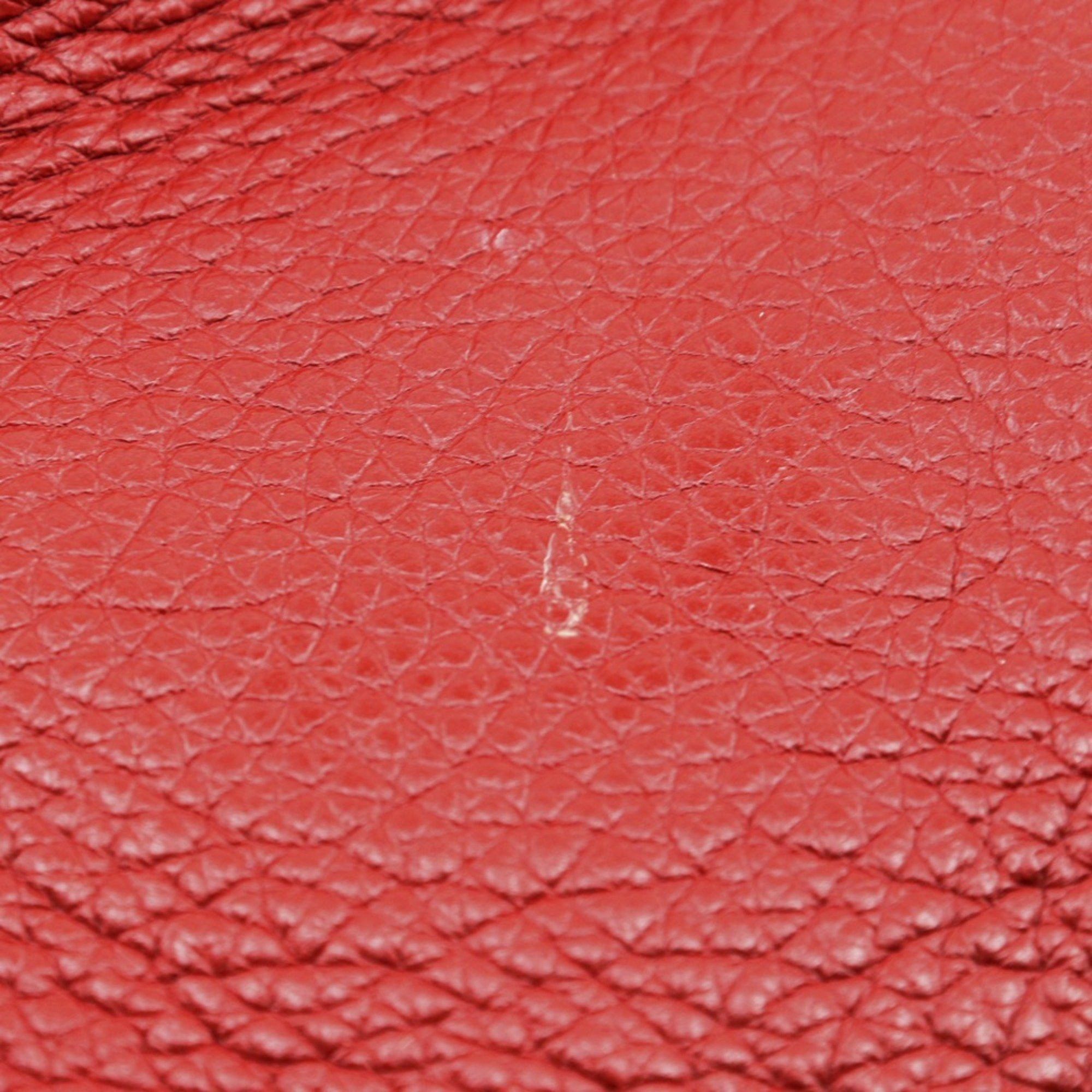 Celine CELINE Luggage Micro Shopper Handbag Leather Red A5 Women's Size ONE SIZE - 13 Thumbnail