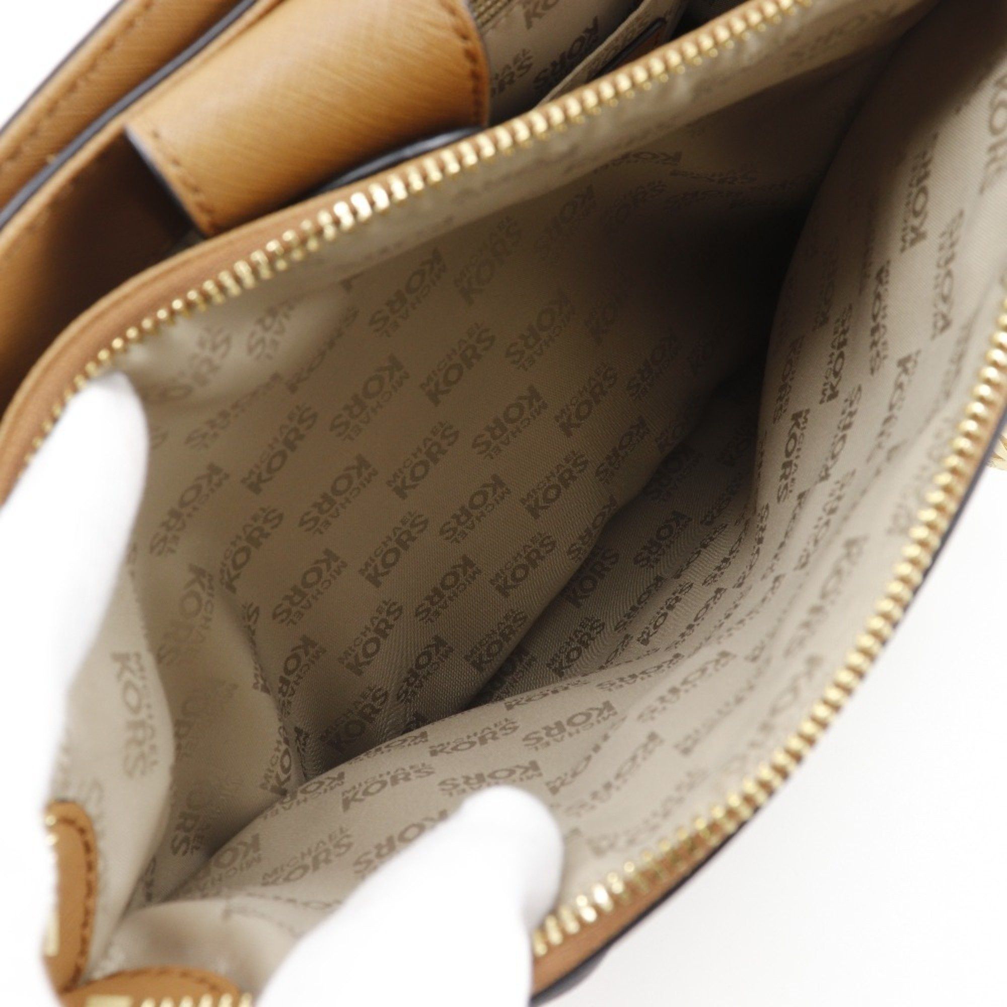 Michael Kors Michael Kors Tote Bag Handbag Leather Brown/Black/White A5 Type Women's Size ONE SIZE - 9 Thumbnail