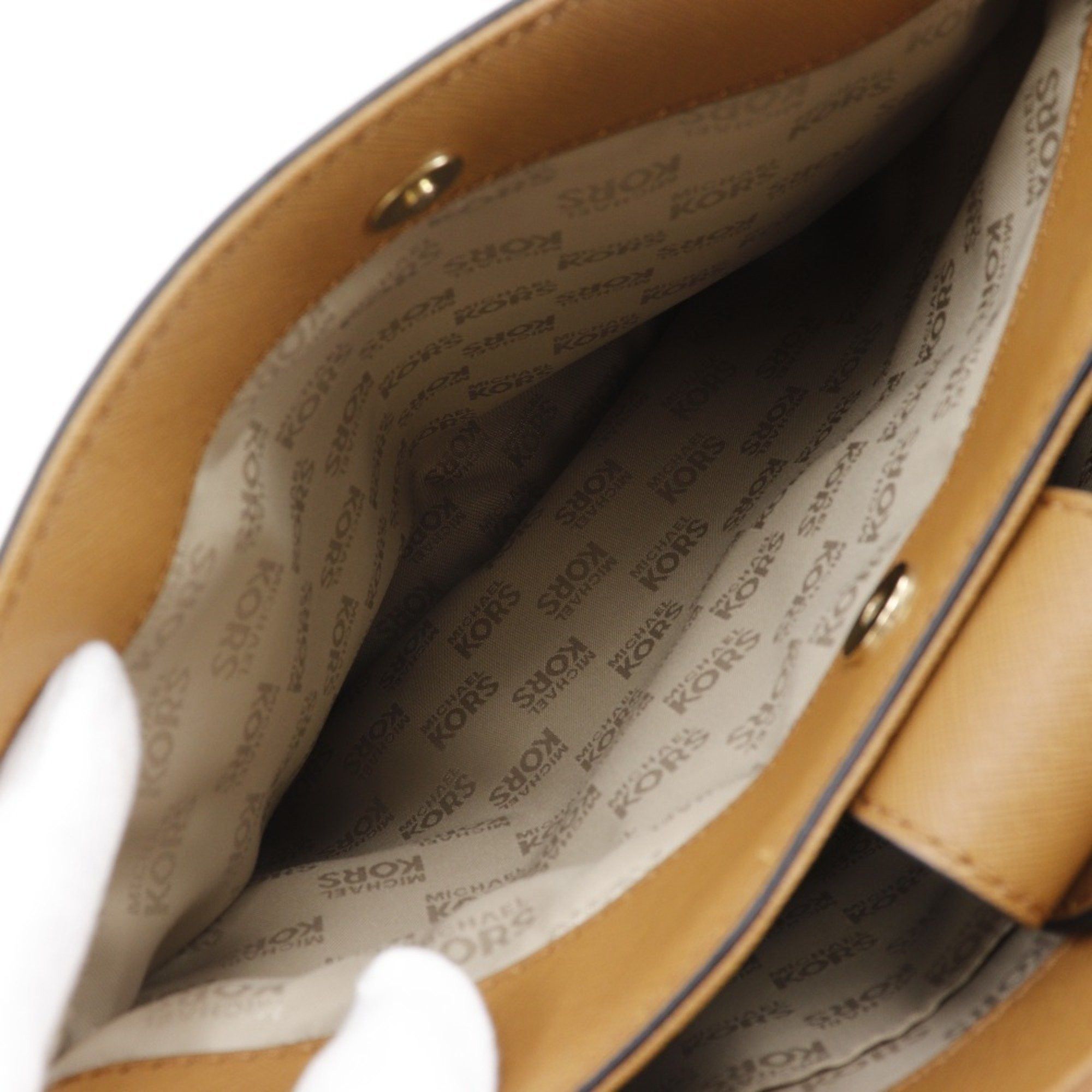 Michael Kors Michael Kors Tote Bag Handbag Leather Brown/Black/White A5 Type Women's Size ONE SIZE - 8 Thumbnail