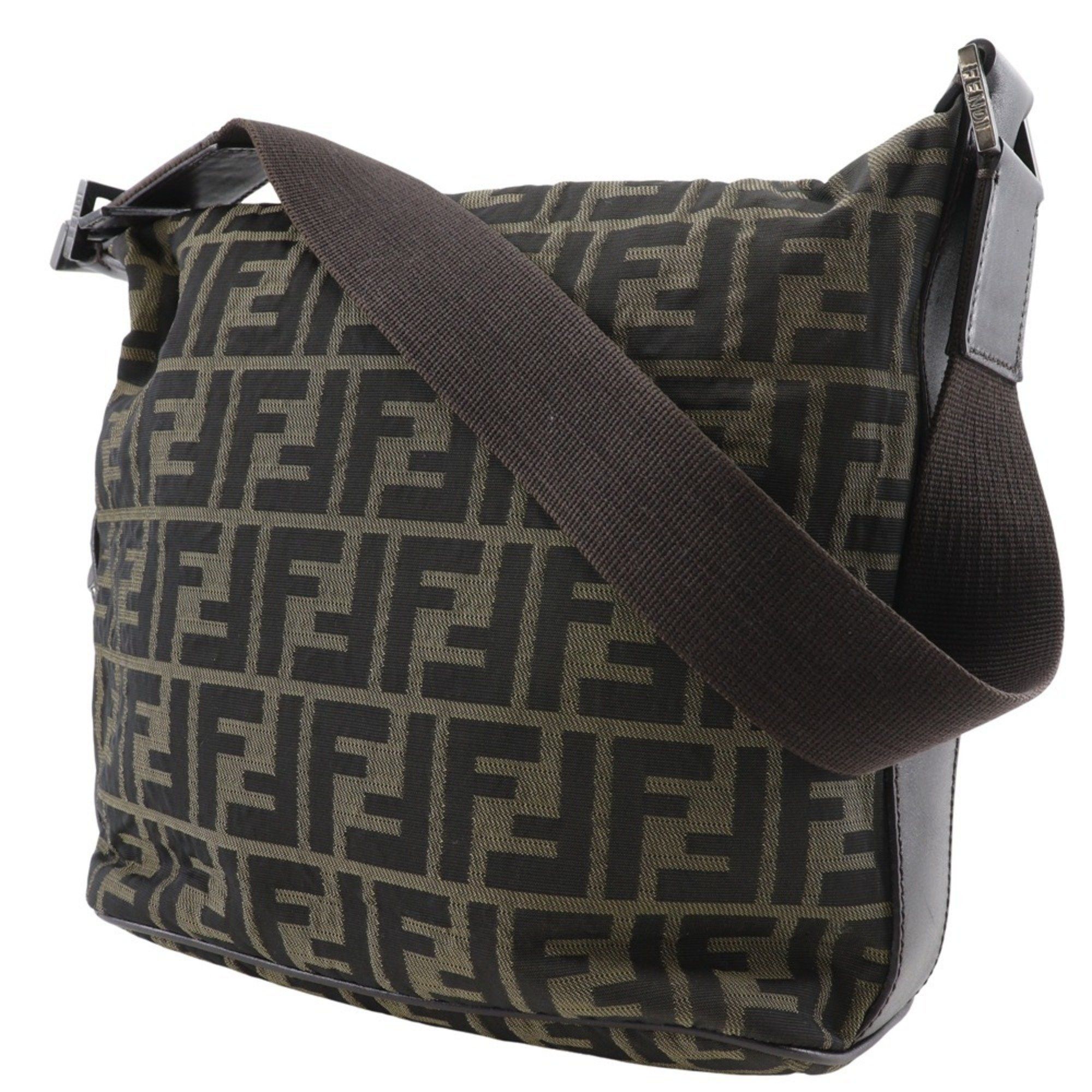 Fendi FENDI Zucca Shoulder Bag Nylon Canvas Brown Women's Size ONE SIZE - 2 Thumbnail