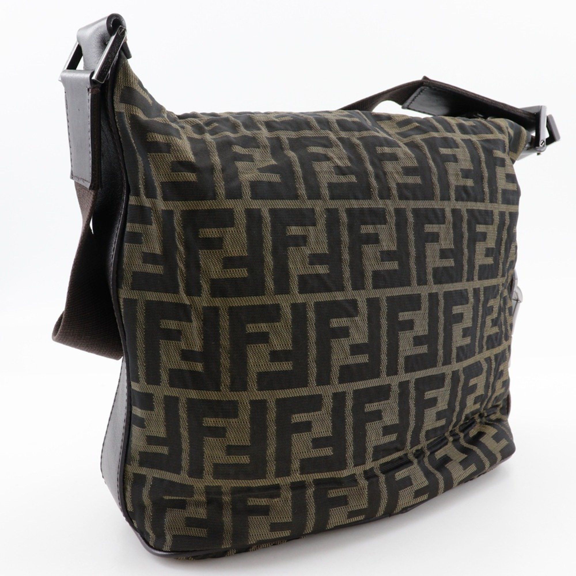 Fendi FENDI Zucca Shoulder Bag Nylon Canvas Brown Women's Size ONE SIZE - 3 Thumbnail
