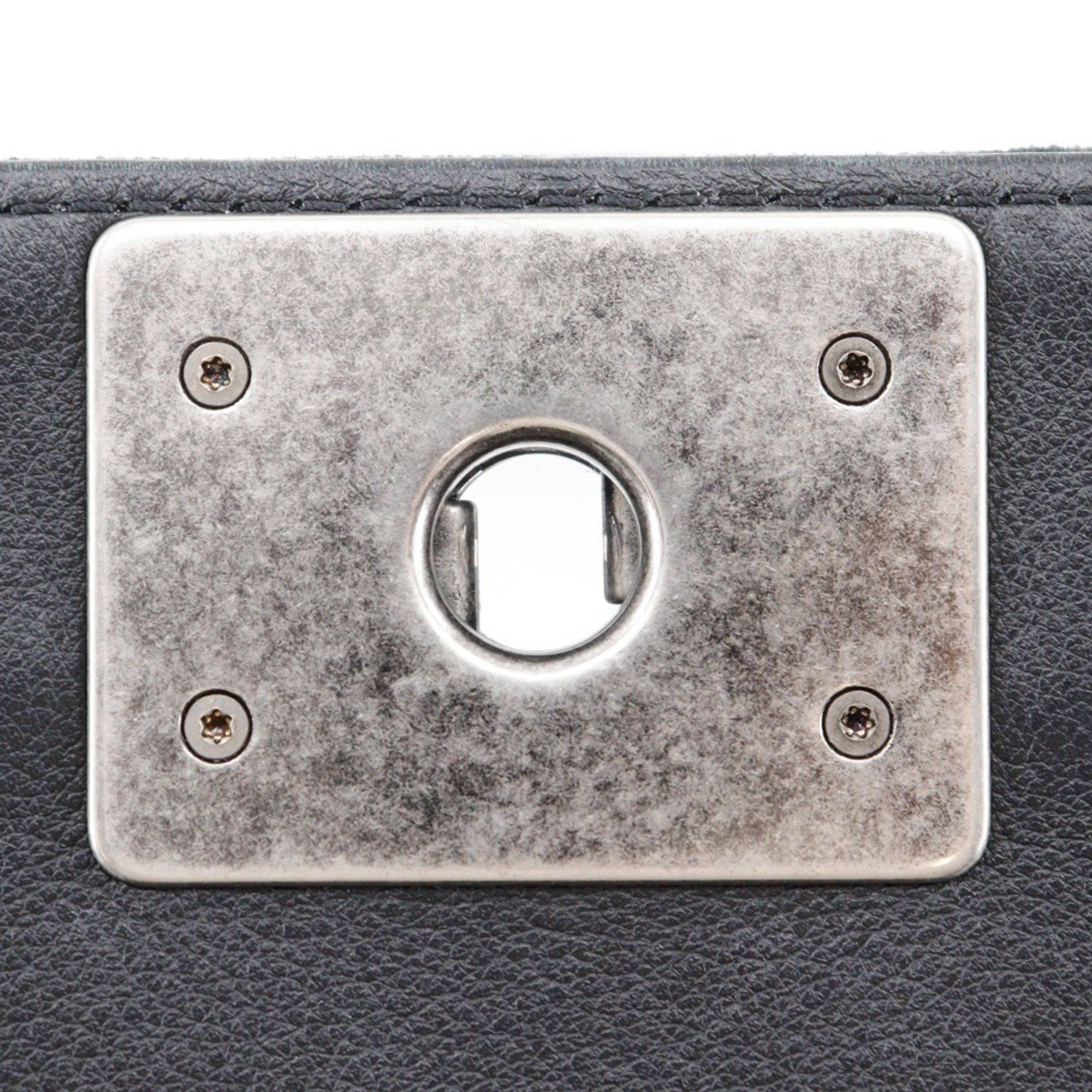 Chanel CHANEL Boy Chanel 25 Shoulder Bag Chain Matelasse Stitch Velour x Leather 2014 Black Flap Women's Size ONE SIZE - 13 Thumbnail