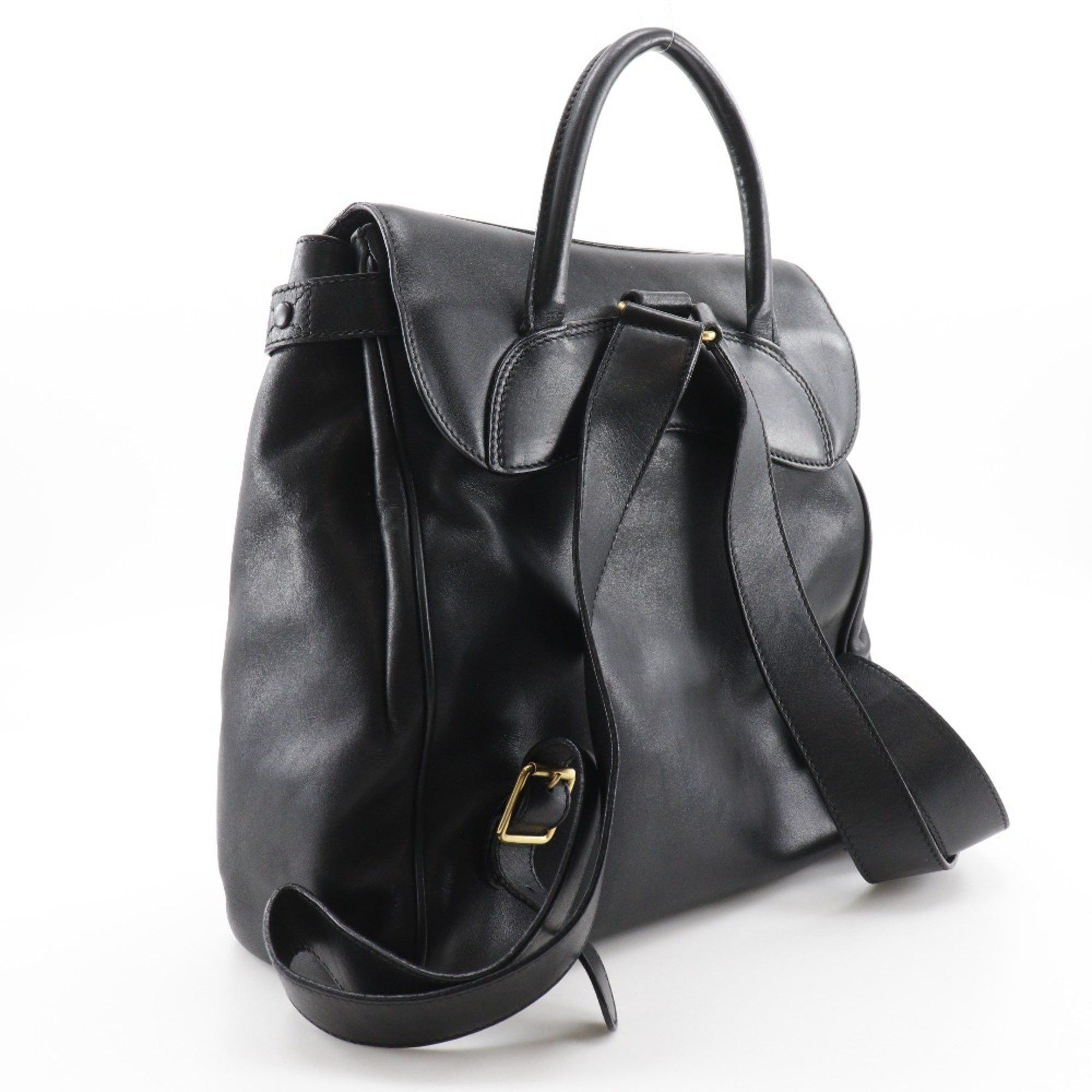 Gucci GUCCI Old Gucci Backpack/Daypack Calfskin Black 2way A5 Type Women's Size ONE SIZE - 3 Thumbnail