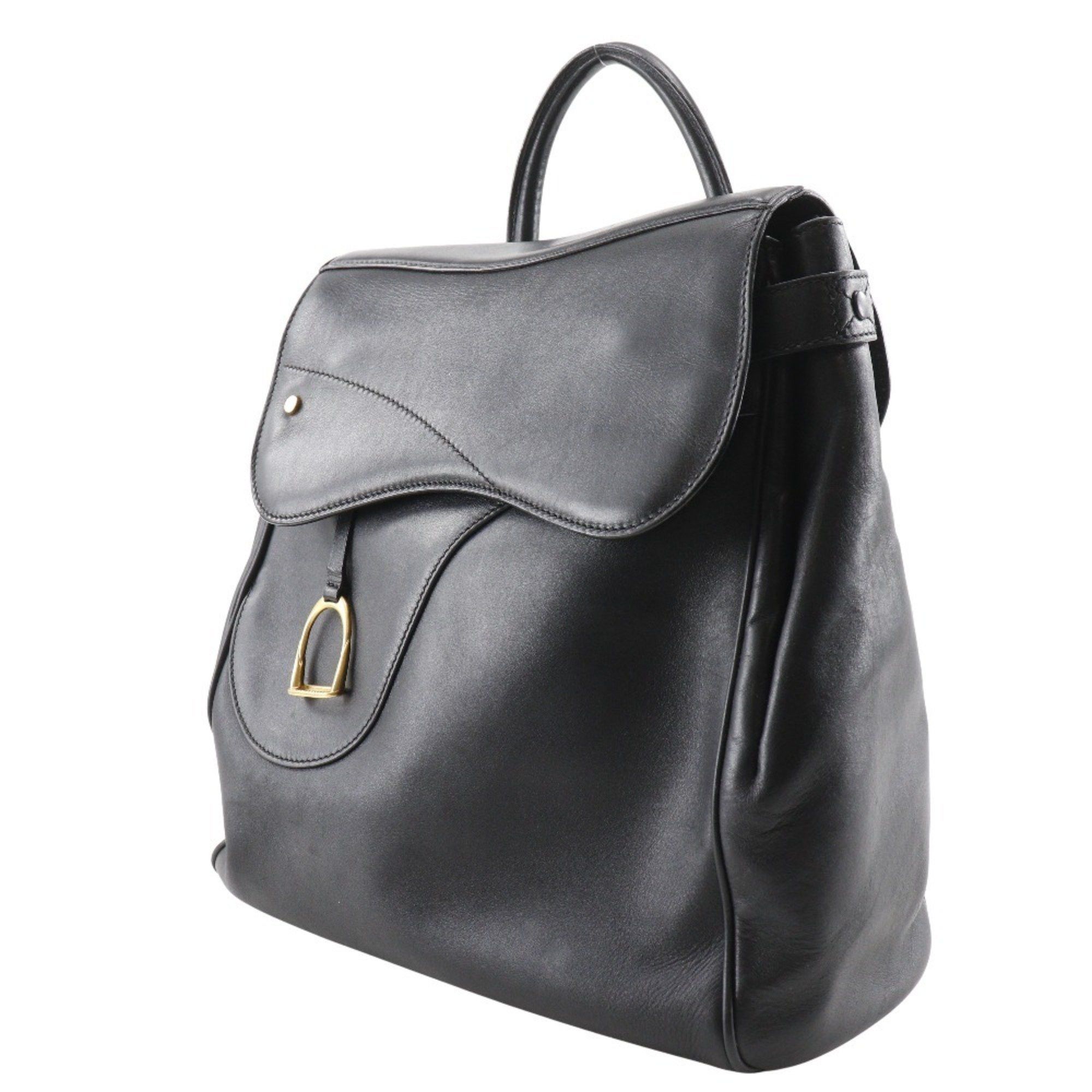 Gucci GUCCI Old Gucci Backpack/Daypack Calfskin Black 2way A5 Type Women's Size ONE SIZE - 2 Thumbnail