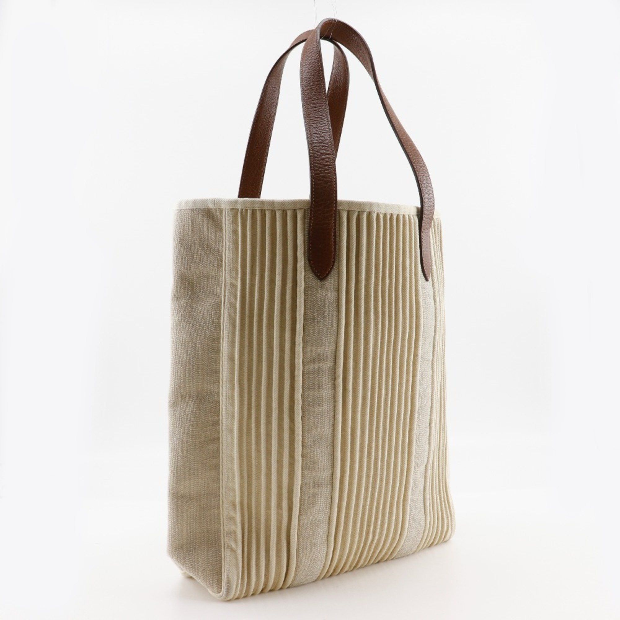 Hermes Hermes Cabas Calicut Tote Bag Sold Canvas Made in India 2008 Beige □L Kabas Unisex Size ONE SIZE - 3 Thumbnail