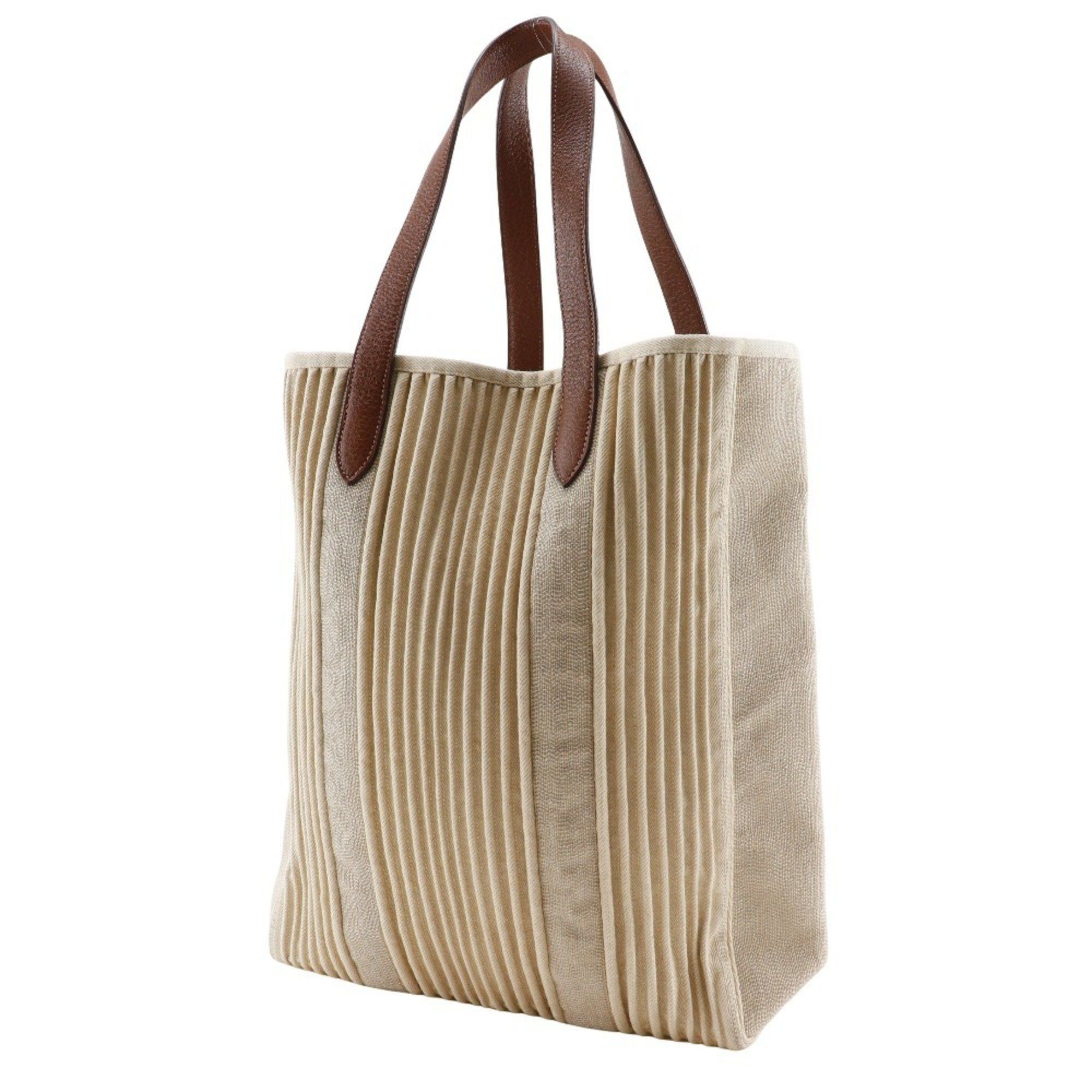 Hermes Hermes Cabas Calicut Tote Bag Sold Canvas Made in India 2008 Beige □L Kabas Unisex Size ONE SIZE - 2 Thumbnail