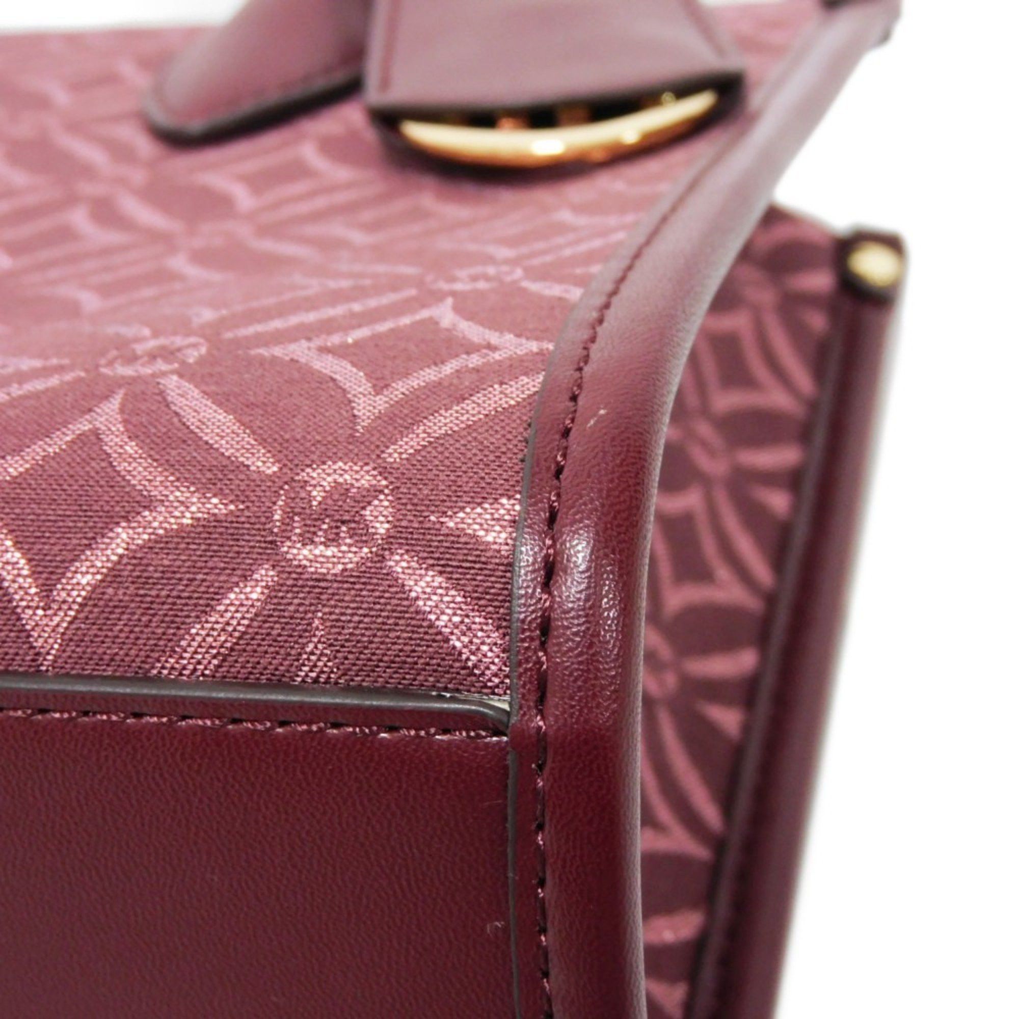 Michael Kors Michael Kors Handbag Mirella Jacquard Small MK Shoulder Bag Metal Oxblood 35F4G7ZC5J Women's Bags Size ONE SIZE - 12 Thumbnail