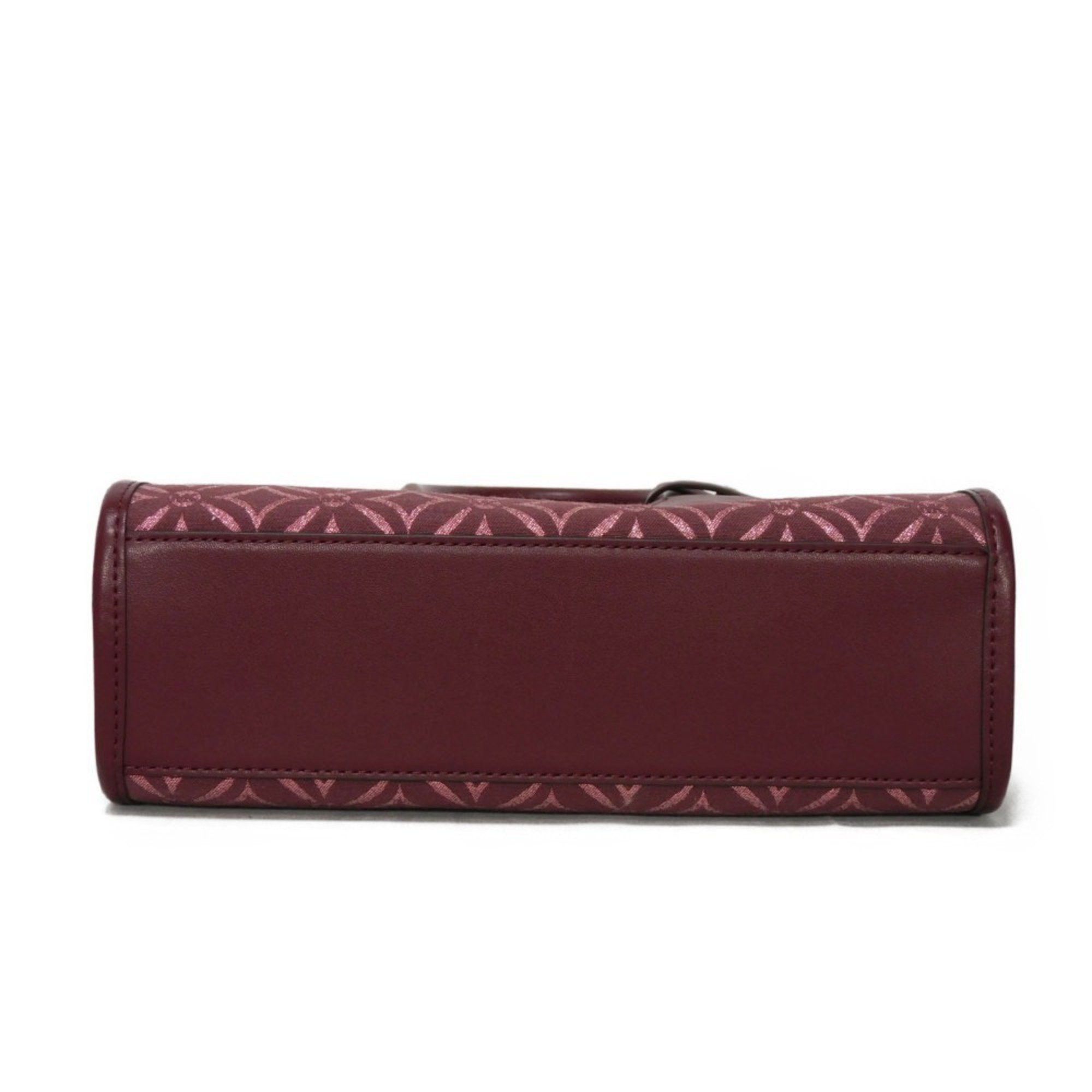 Michael Kors Michael Kors Handbag Mirella Jacquard Small MK Shoulder Bag Metal Oxblood 35F4G7ZC5J Women's Bags Size ONE SIZE - 11 Thumbnail
