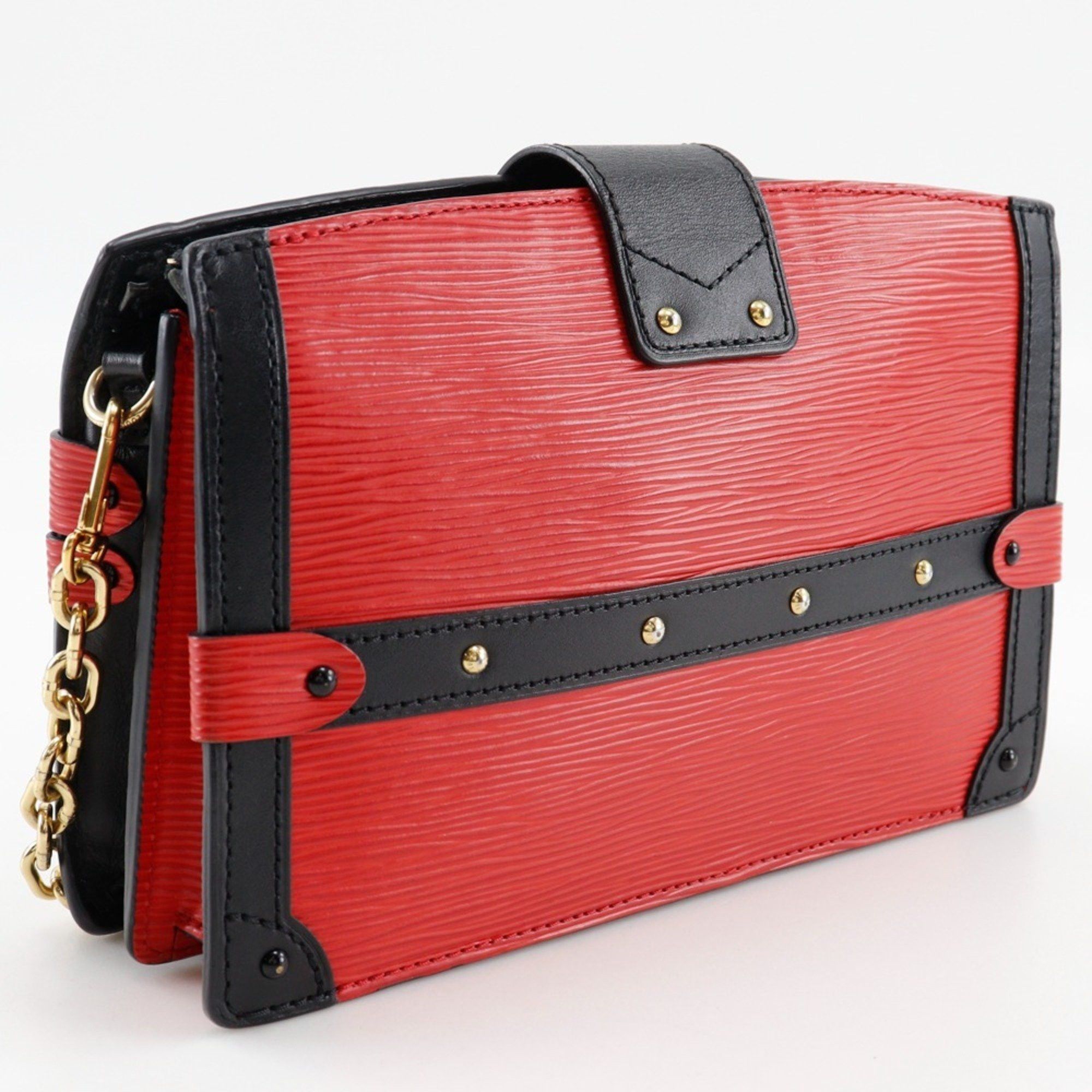 Louis Vuitton Louis Vuitton Trunk Clutch Shoulder Bag M51697 Epi Leather Rouge Red 2way Women's Size ONE SIZE - 3 Thumbnail