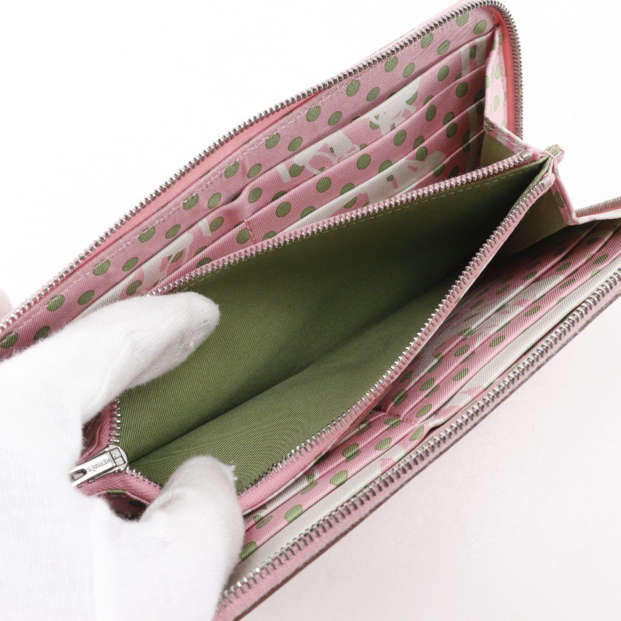 Hermes Hermes Azap Long Silk In Wallet Veau Epsom Rose Confetti 2020 Pink Y long silk in Women's Size ONE SIZE - 9 Thumbnail