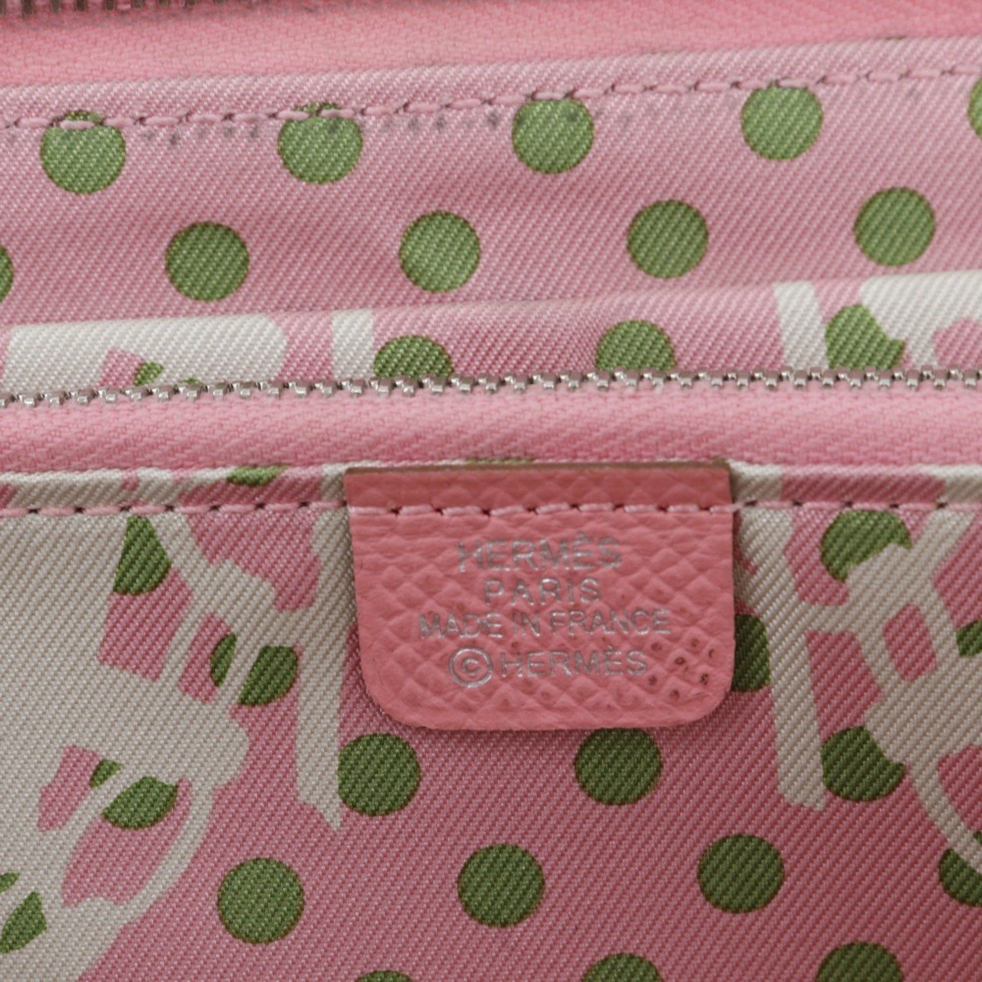 Hermes Hermes Azap Long Silk In Wallet Veau Epsom Rose Confetti 2020 Pink Y long silk in Women's Size ONE SIZE - 10 Thumbnail