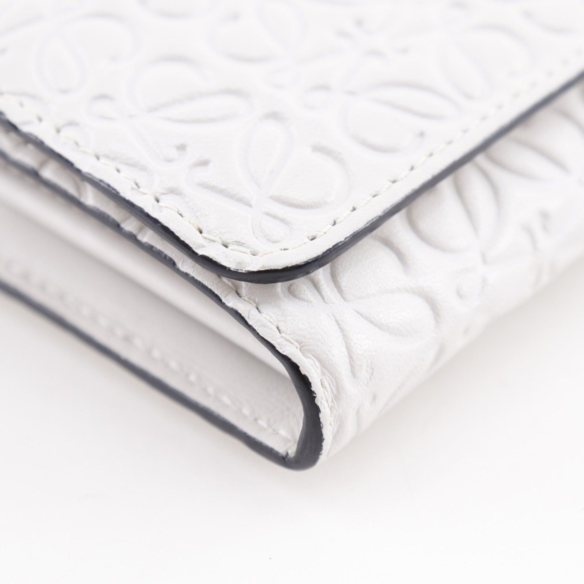 Loewe LOEWE Repeat Anagram Long Wallet Leather White Snap Button Unisex Size ONE SIZE - 4 Thumbnail