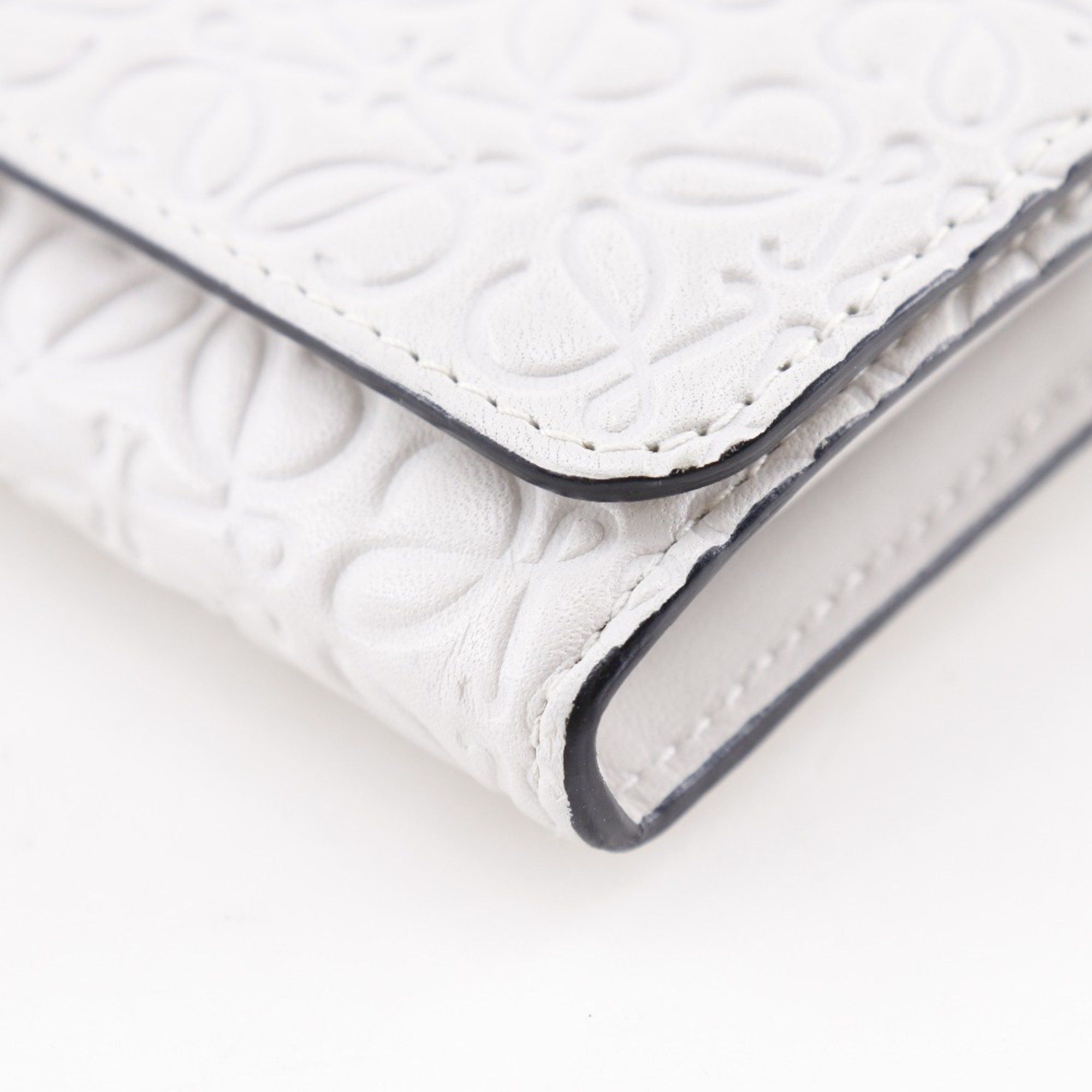 Loewe LOEWE Repeat Anagram Long Wallet Leather White Snap Button Unisex Size ONE SIZE - 5 Thumbnail