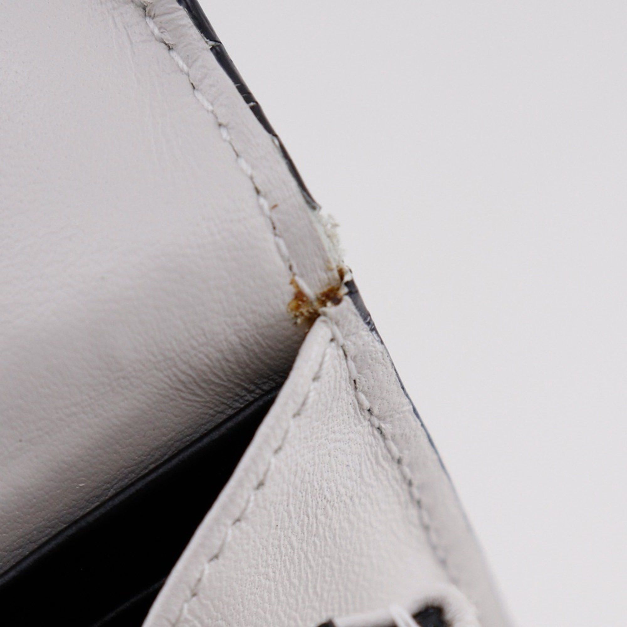 Loewe LOEWE Repeat Anagram Long Wallet Leather White Snap Button Unisex Size ONE SIZE - 10 Thumbnail
