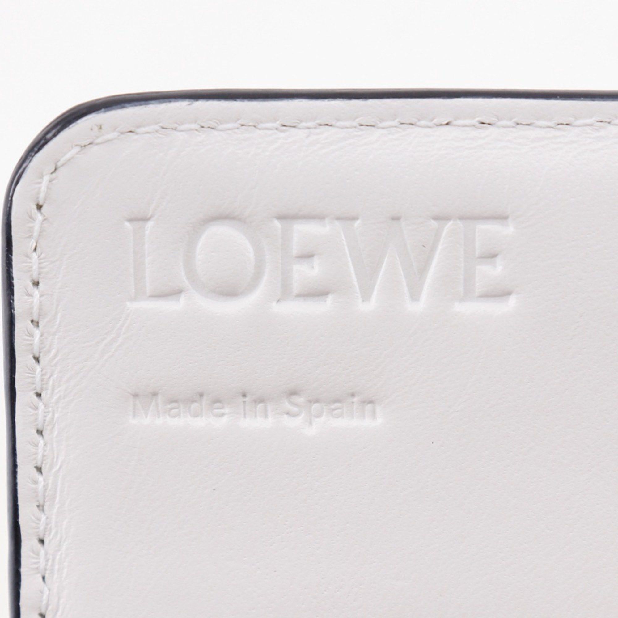 Loewe LOEWE Repeat Anagram Long Wallet Leather White Snap Button Unisex Size ONE SIZE - 12 Thumbnail