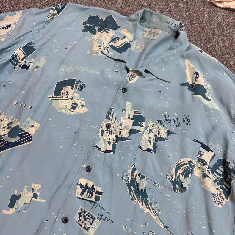 Porter Classic Porter Classic Hawaiian Surf Short Sleeve Shirt Size US L / EU 52-54 / 3 - 2 Thumbnail