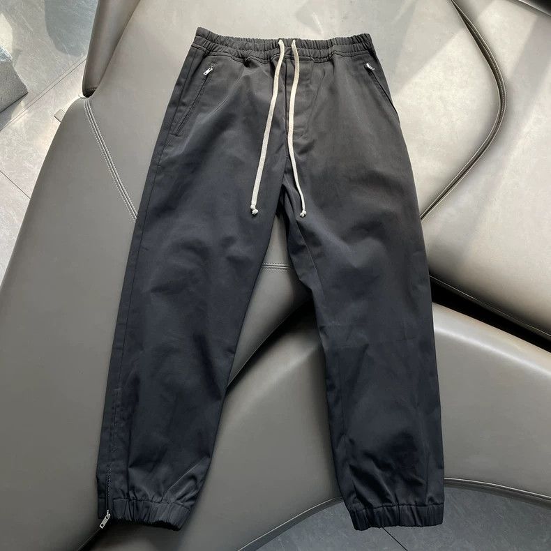 Rick Owens Rick Owens Black Zip Drawstring Pants Size US 31 - 2 Thumbnail
