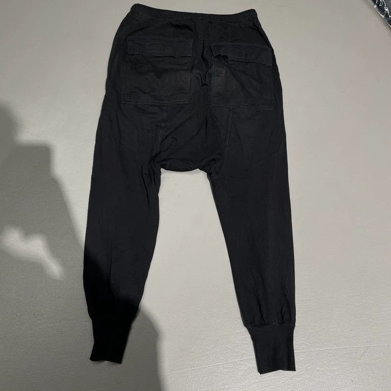 Rick Owens Rick Owens Black Drop-Crotch Pants for Men Size US 26 / EU 42 - 2 Thumbnail