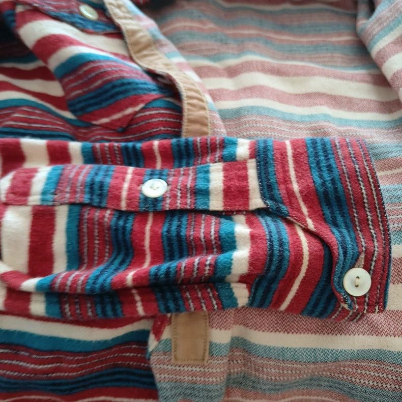 Freewheelers Vintage Wool Rainbow Stripe Western Shirt Size US M / EU 48-50 / 2 - 7 Thumbnail