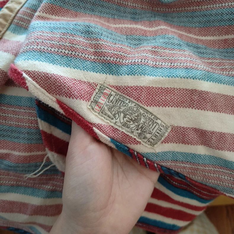Freewheelers Vintage Wool Rainbow Stripe Western Shirt Size US M / EU 48-50 / 2 - 4 Thumbnail