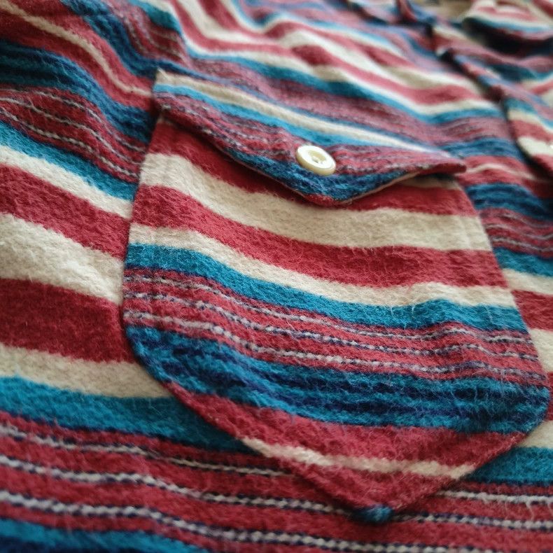 Freewheelers Vintage Wool Rainbow Stripe Western Shirt Size US M / EU 48-50 / 2 - 5 Thumbnail