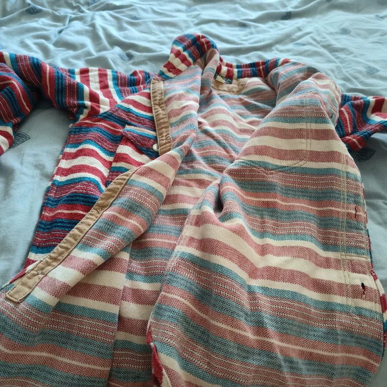 Freewheelers Vintage Wool Rainbow Stripe Western Shirt Size US M / EU 48-50 / 2 - 2 Thumbnail