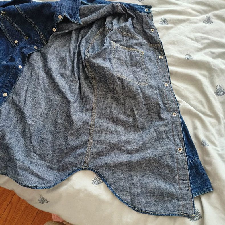 Freewheelers Vintage Denim Shirt with Unique Details Size US L / EU 52-54 / 3 - 4 Thumbnail